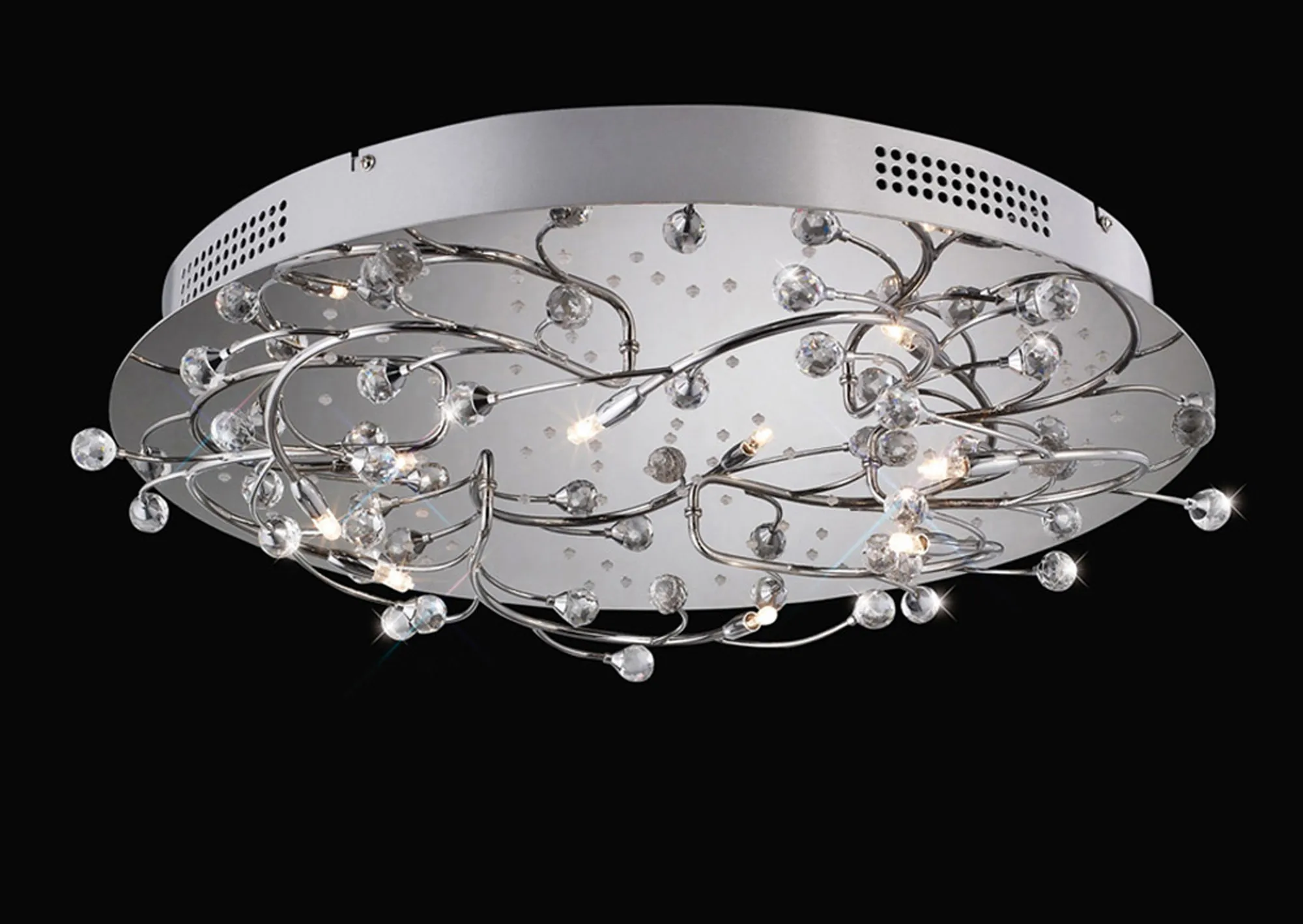 Fia Crystal Ceiling Lights Diyas Flush Crystal Fittings